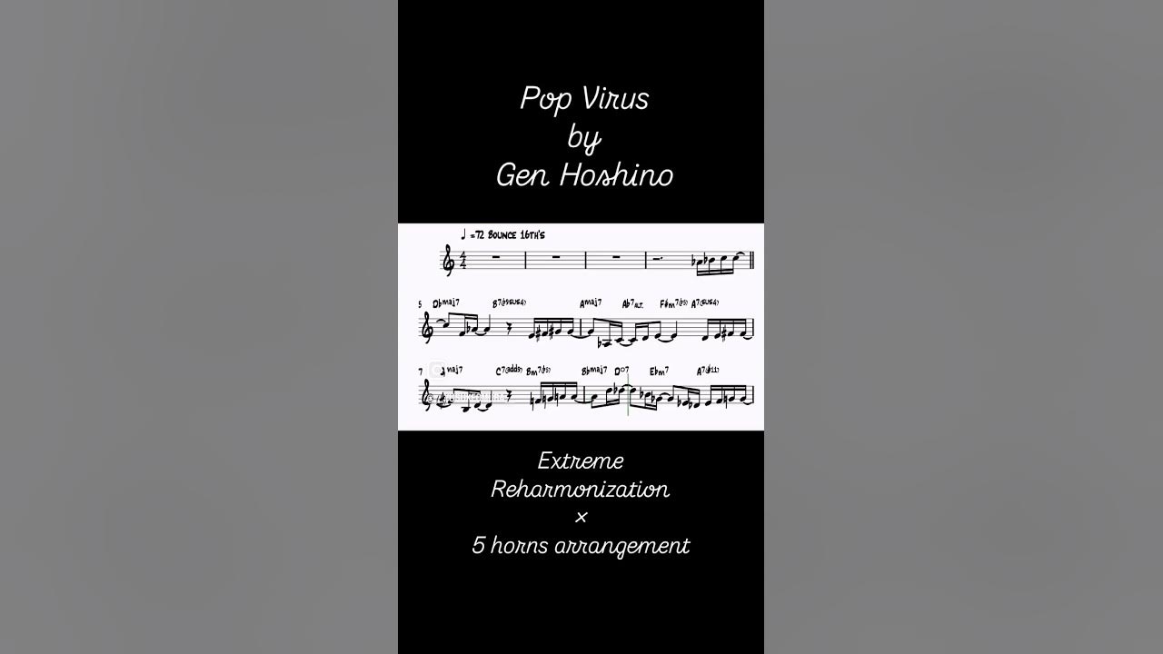Pop Virus by Gen Hoshino Extreme Reharmonization x 5 horns arrangement #neosoul #hiphop #星野源