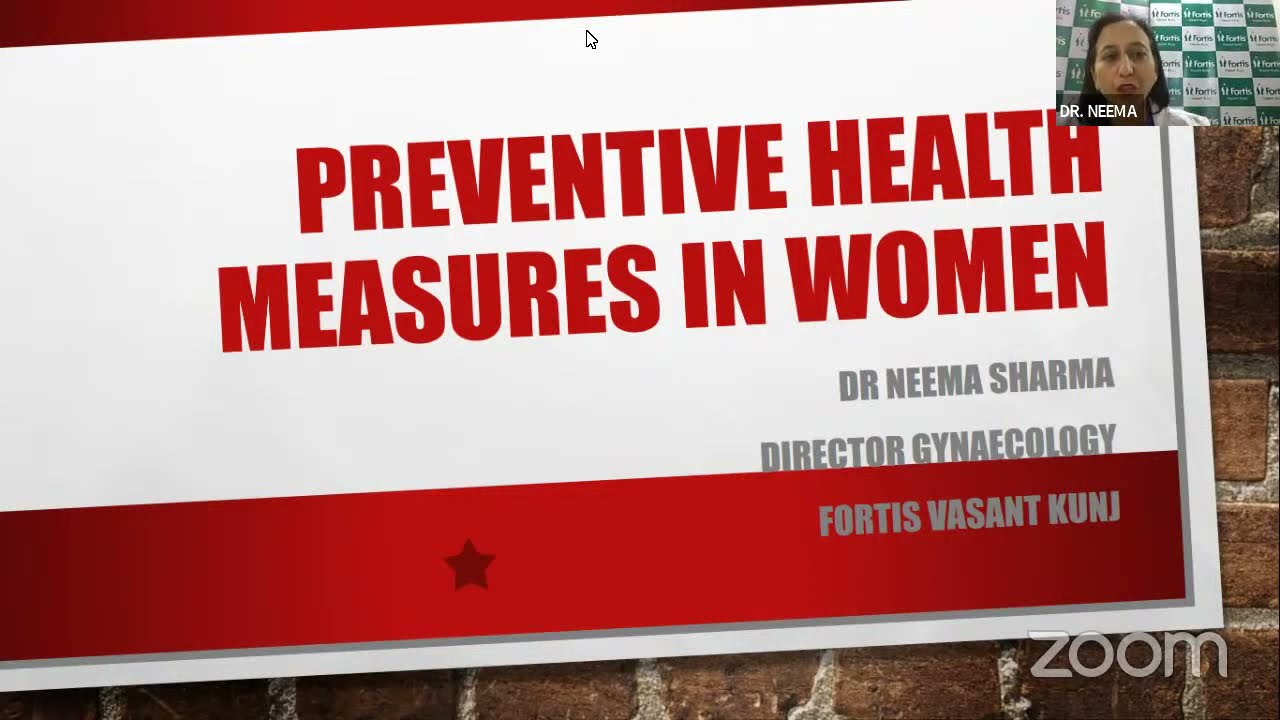 Webinar on Women's Health - Preventive Health Measures for women