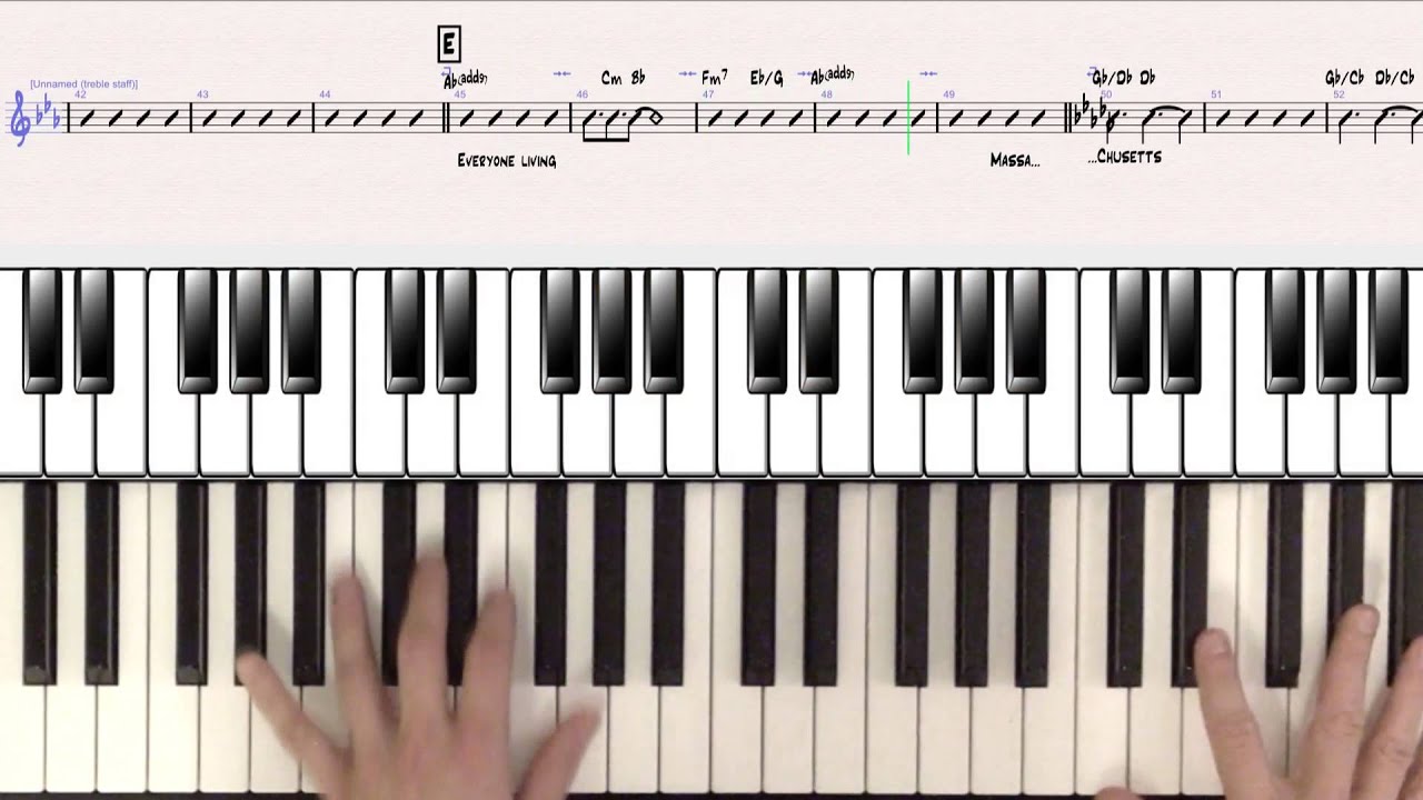 Massachusetts by Ylvis Piano Tutorial