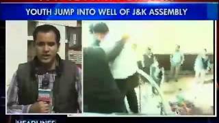 Man jumps into well of J&amp;amp;K Assembly, Omar says no security breach