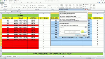 Quickly Reconcile Two Tables and Highlight Differences in Excel