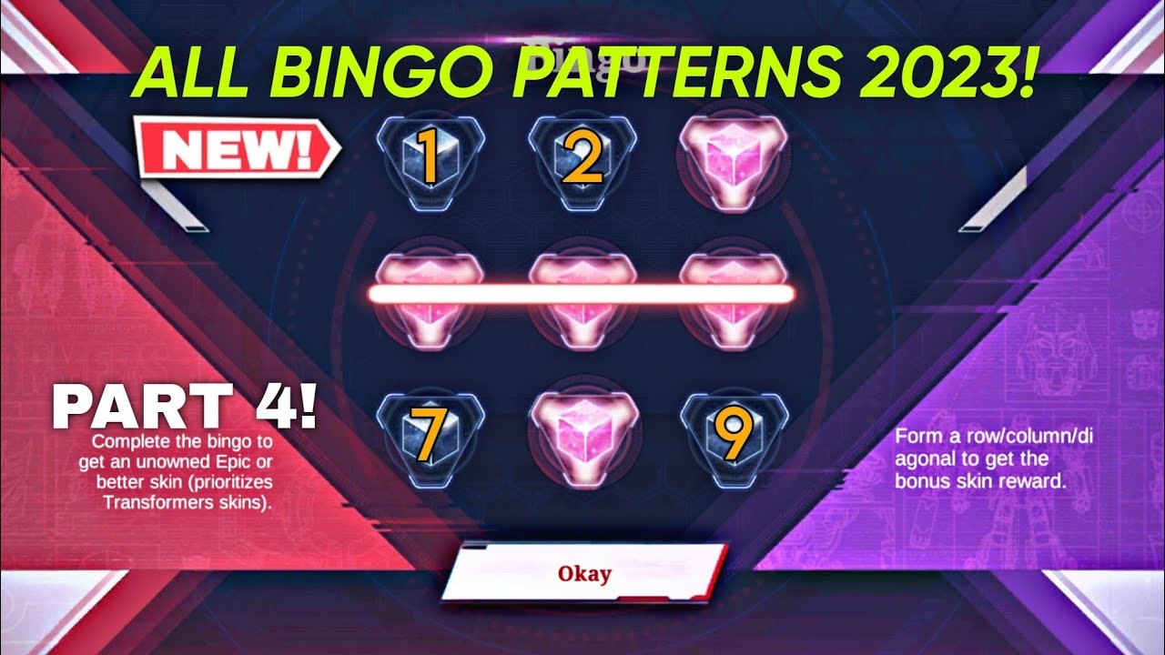 ALL BINGO PATTERNS MLBB X TRANSFORMERS EVENT! PART 4 - YouTube