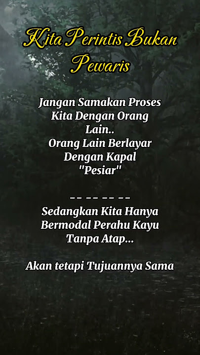 KITA PERINTIS BUKAN PEWARIS|#quotes #motivasi #katakatabijak #status #shortvideo