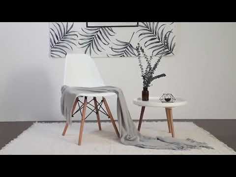 Пластиковий стильний стілець з ніжками з бука і металу Пластикові стільці зі спинкою сучасні, видео 1