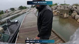 Live Salmon Trolling On Lake Michigan