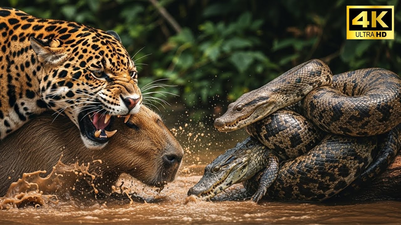 Wildlife at the Amazon: Fierce Predator Attacks by Jaguars, Anacondas ...
