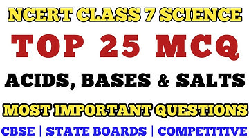 Best MCQ Class 7 Acids Bases & Salts Full Chapter | Science Chapter 5 NCERT MCQ // Class 7 Science