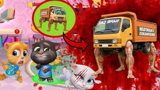 4-LEGGED TRUCK ANOMALY COMES TO TOM ANGELA'S HOUSE!!! - MY TALKING TOM FRIENDS