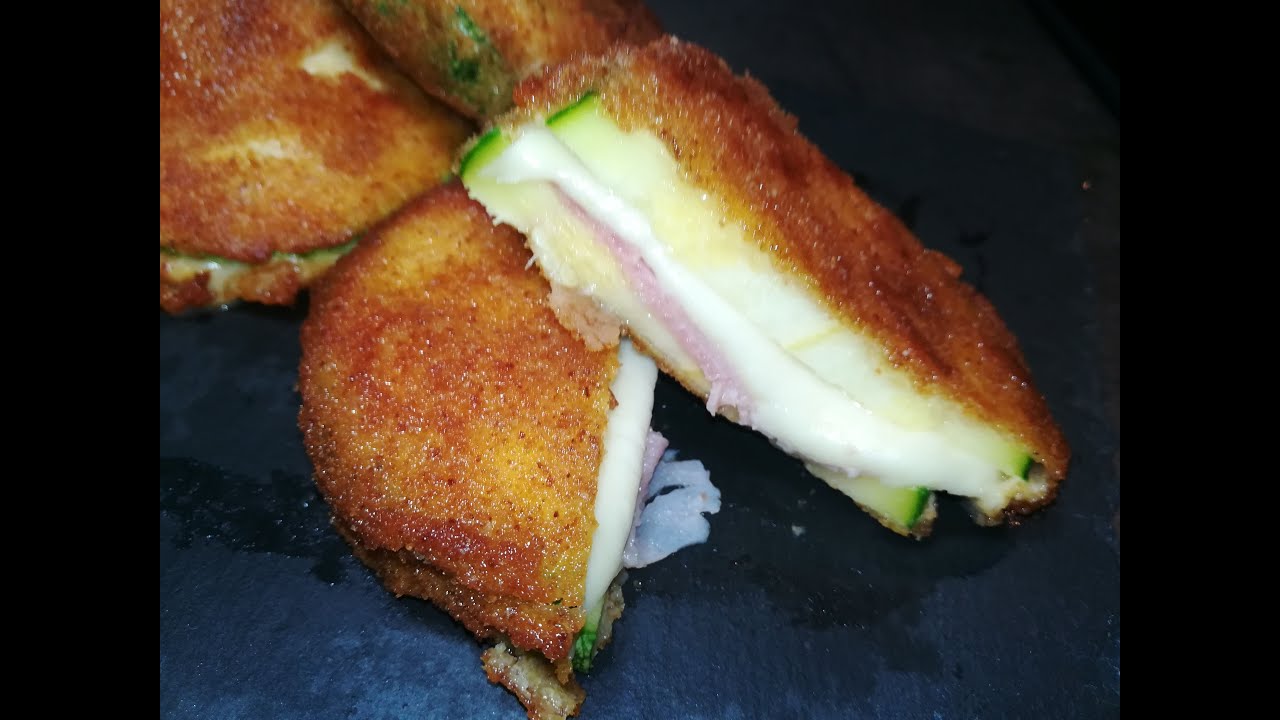 COTOLETTE DI ZUCCHINE RIPIENE DI PROSCIUTTO COTTO E PROVOLA!BUONISSIME!