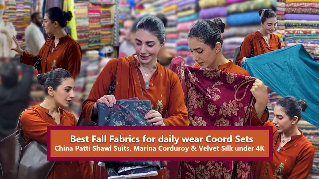 Best fall fabrics for daily wear Coord Sets | 5K China Patti Shawl Suit | Marina & Corduroy under 3K