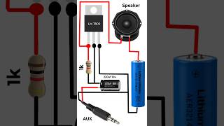 DIY Simple Audio Amplifier Using LM7805 - Super Easy Build! | #electronic #shorts
