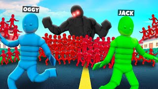 Npc Battle Between Saitama Army Vs Oggy And Jack In Overgrowth
