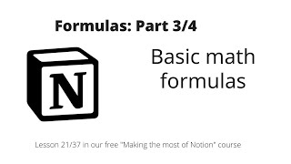 Making the most of Notion: Formulas: Basic math formulas in Notion