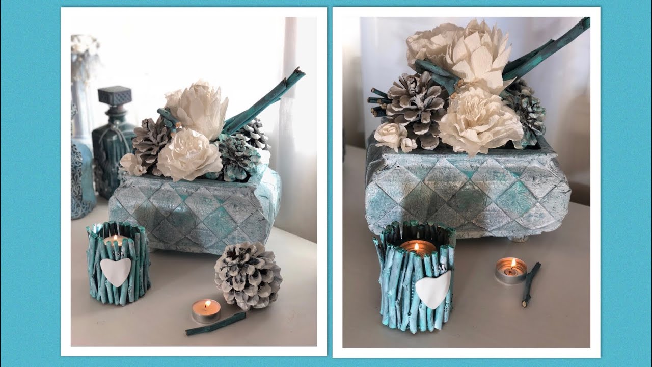 COMO HACER  UN JARRON CON CARTON -   home decor , yobanka art