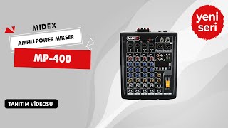 Midex Mp-400 Amfili Power Mikser 2X200 Watt 4 K Bluetooth Usb Efekt Kayıt