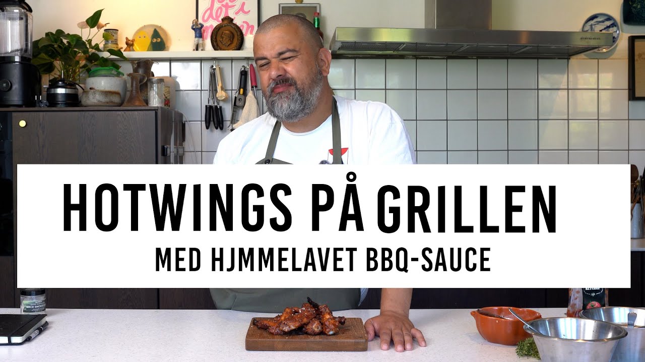 HOTWINGS på grillen og hjemmelavet barbecuesauce.