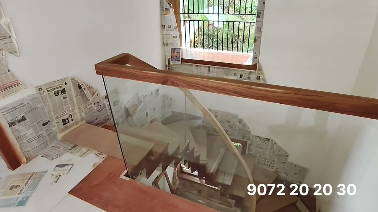 BEND GLASS STAIRCASE HANDRAIL 