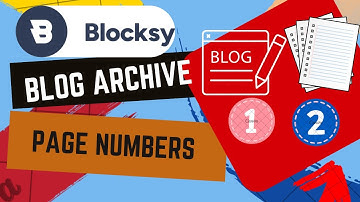 Configure the blog archive page numbers in wordpress blocksy