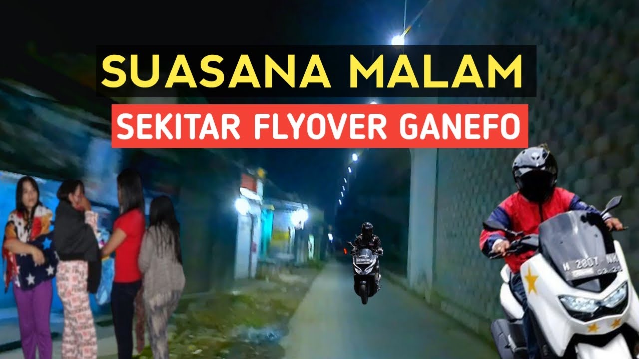 ❗Suasana malam hari disekitar flyover Ganefo Mranggen Demak.