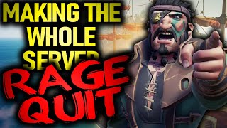 MAKING AN ENTIRE SERVER RAGE QUIT // SEA OF THIEVES - Sea Salt level 100%