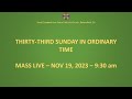 Mass thirtythird sunday in ordinary time nov19 2023