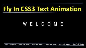 Fly In CSS3 Text Animation || HTML, CSS, jQuery || Techtalktricks