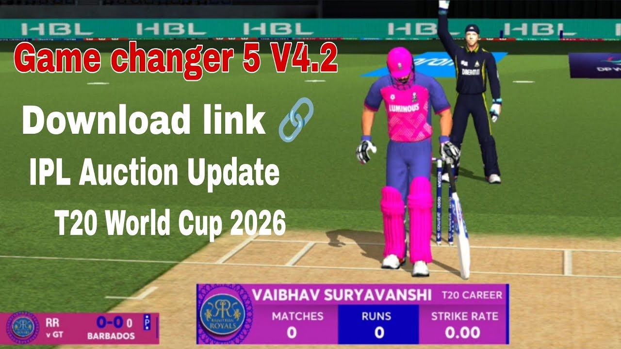 Game changer 5 V4.2 IPL Auction Update download link 🔗 T20 World Cup 2026 