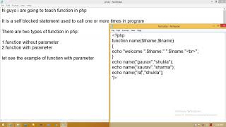 function with parameter in php #14