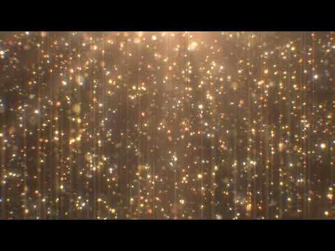 Beautiful Gold Glitter Particle Rain Falling Shimmers Sparkle Light 4K Dj Visuals Loop Backgroud