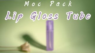 5g Square Purple Lip Gloss Tube