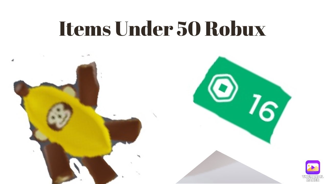 Top 5 Items That Are Under 50 Robux Roblox YouTube