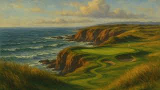 Bandon Dunes Inspired Golf Hole – Oil Painting for Frame TV | 4K Ambient Art Display