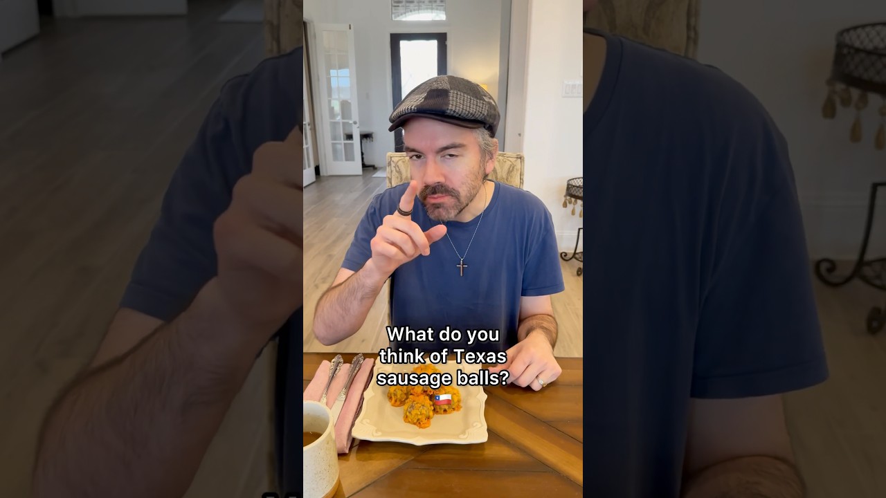 French Husband tries Texas Sausage Balls Recipe! 🇫🇷💗🇨🇱