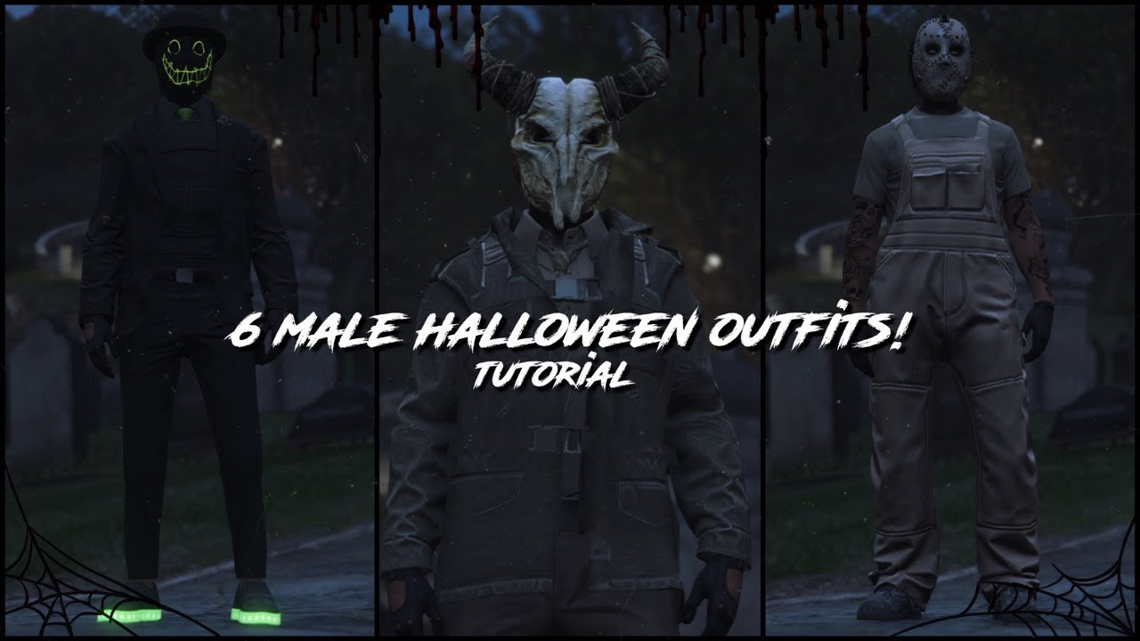 6 Hauntingly Cool Male Outfits! GTA 5 Online 🎃 YouTube