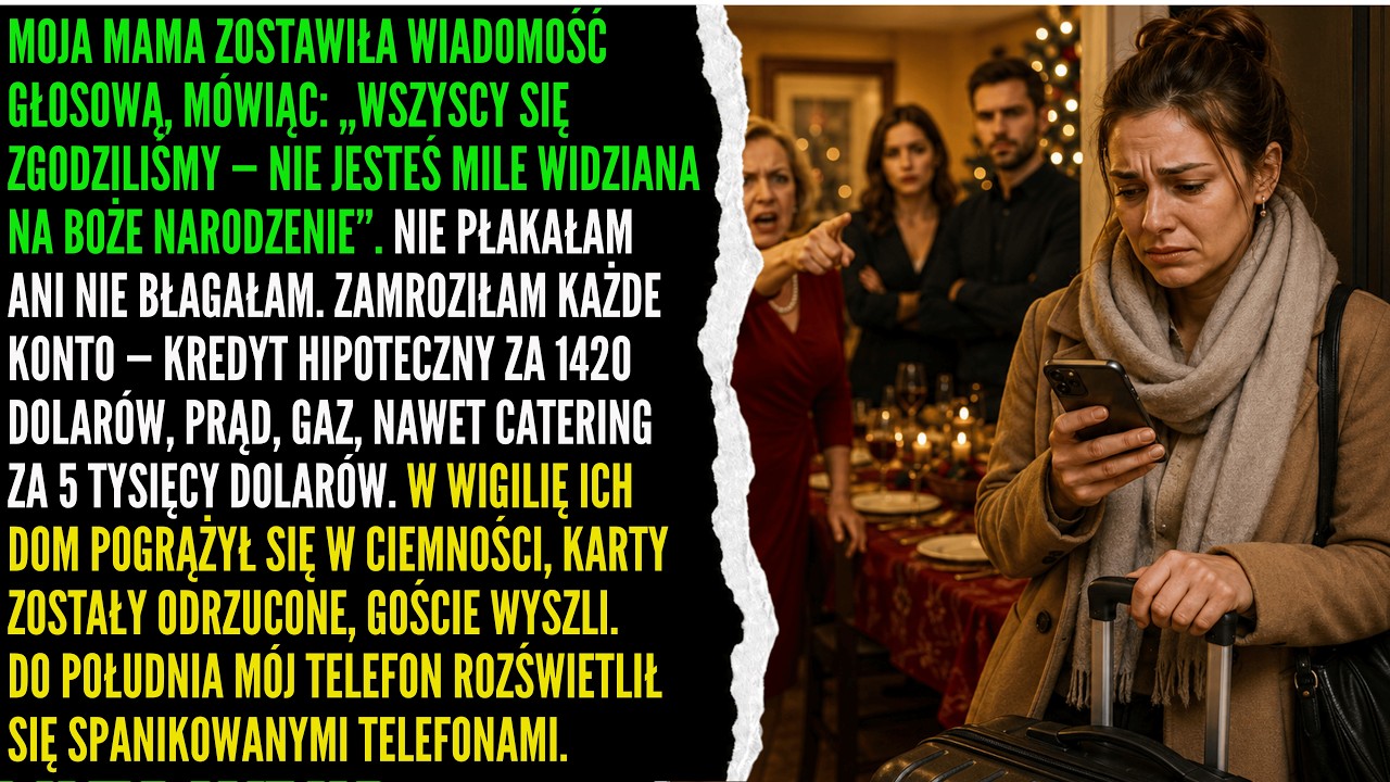 Odświeżyłam skrzynkę trzeciego grudnia i zrozumiałam, że to nie awaria, tylko wyrok. Mama wysłała mi SMS-a: „Nie martw się, nie musisz się stresować świętami”. Potem przyszła nagrana wiadomość...
