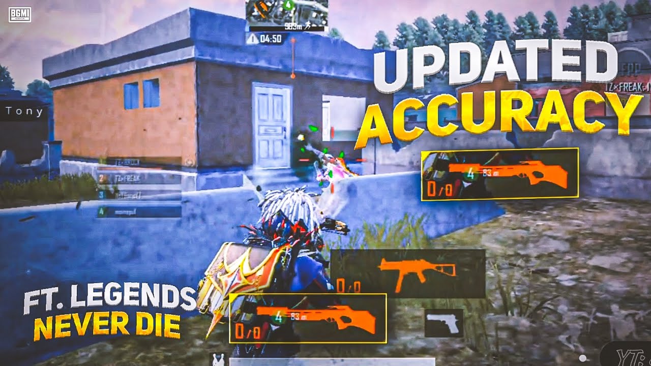 Updated Accuracy Ft. Legends Never Die 🥵🔥 #bgmi #gurubro #montage
