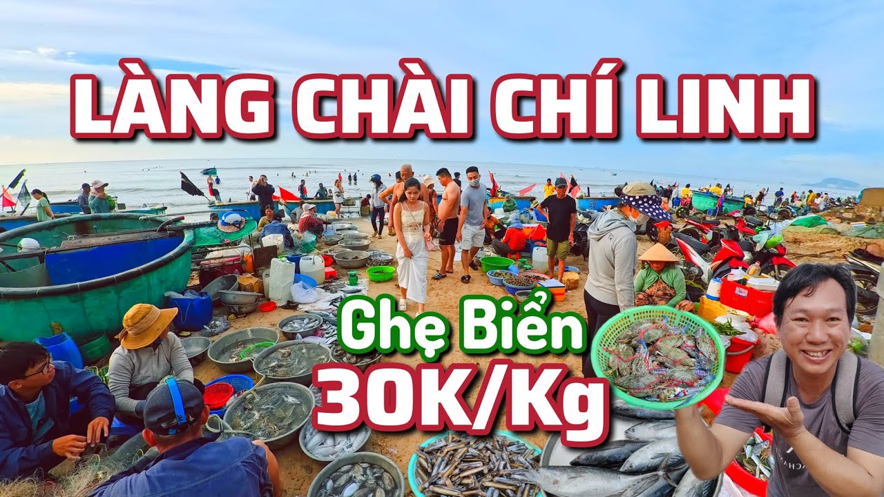 Ghẹ Biển 30K/Kg Rẻ Bất Ngờ tại Bãi Thủy Tiên - Làng Chài Chí Linh - Vũng Tàu