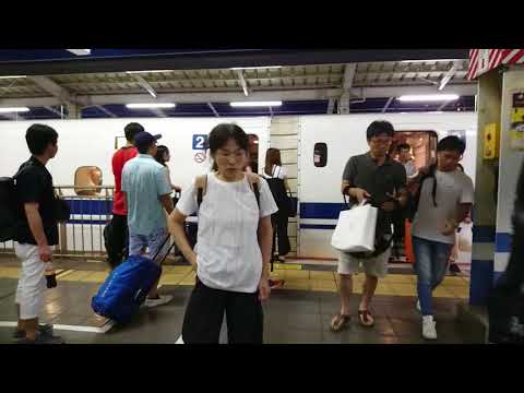 2018年8月11日のぞみ47号到着から発車まで