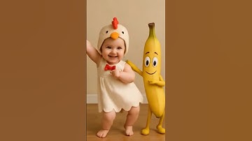 Adorable Baby Girl Chicken Banana Dance Challenge🥰♥️#babydance #chickenbanana#shorts