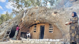 Cave House Construction | Building a Fireplace, Chimney & Storage Space | Nomadic Life
