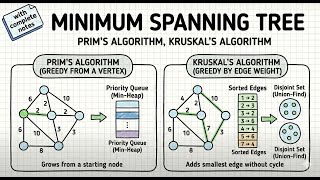 Minimum Spanning Tree- Prim’s algorithm, Kruskal’s algorithm