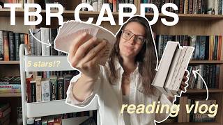 tbr cards choose what I read for a week📚🎴 *reading vlog*