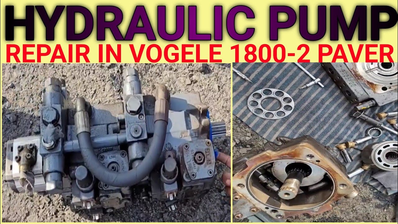 Hydraulic Pump Repair in Hindi, How to repair Hydraulic Pump, Vogele