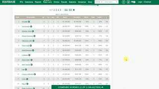 Equibase.com Tutorial -  Compare Statistics