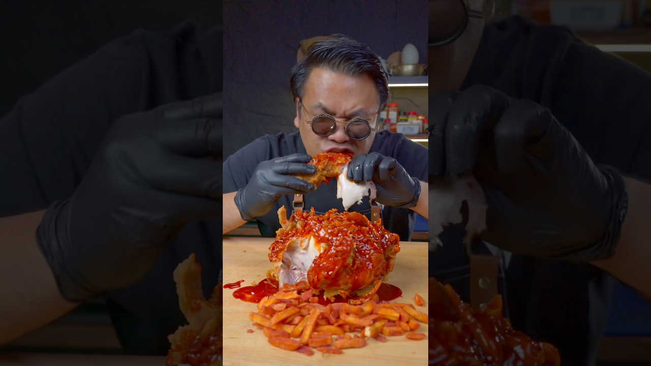 ทำไก่ทอดที่เผ็ดที่สุดในโลก กินคู่กับ MADMAXX #shorts #Food #mukbang