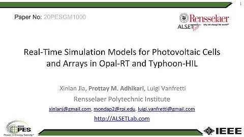 Real-Time Simulation Models for Photovoltaic Cells and Arrays in Opal-RT and Typhoon -HIL