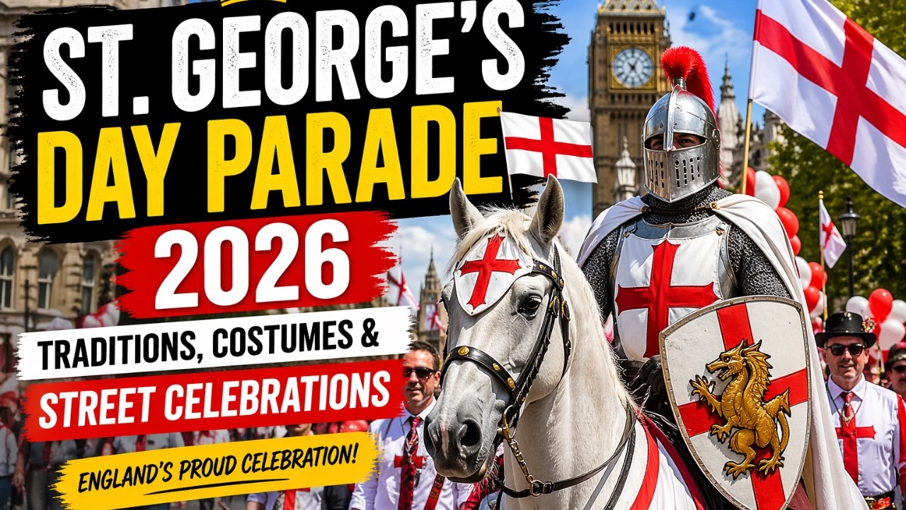 St. George&rsquo;s Day Parade 2026 🇬🇧 | Traditions, Costumes & Street