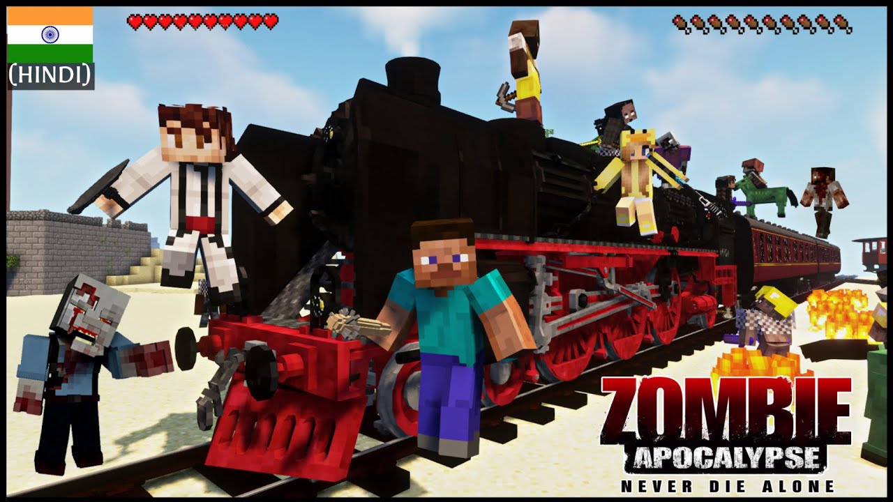 We Survived ZOMBIE APOCALYPSE On TRAIN (Zombies Destroyed Our Train