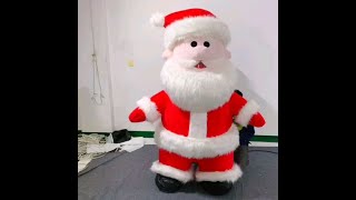 Inflatable Plush Santa Mascot