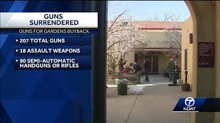 'Guns to Gardens' buy-back event collects more than 200 weapons